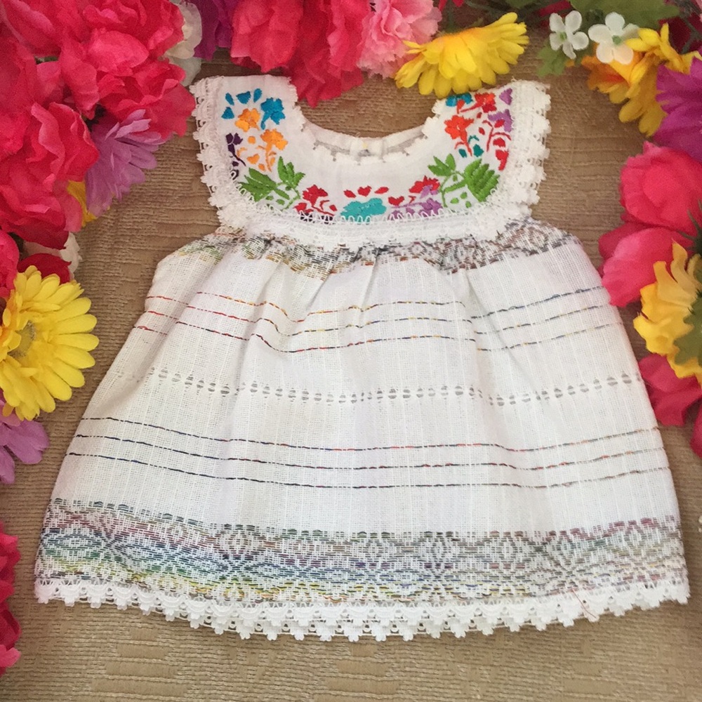 Mexican Embroidered baby dress size 0-3 Months
